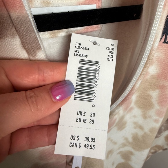 Abercrombie Kids Pink and Brown Tie-Dye Jacket - Picture 6 of 6